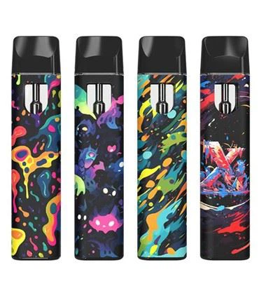 Beste pris Custom Flat 1ml 2ml Oppladbar THC Live Resin Harpiks Tykk Oil Vape Device - Empty Vape, 1ml Vape Pen